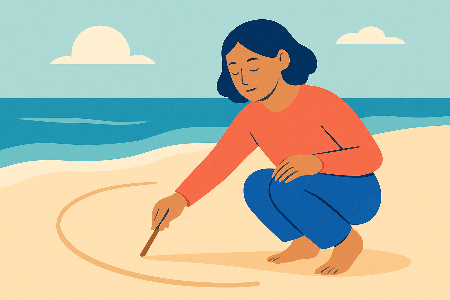 Visual representation of setting clear personal boundaries as a means of overcoming codependency.