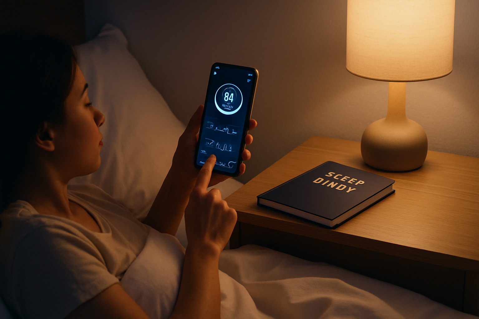Individual tracking sleep patterns using a sleep diary and a digital sleep tracker app as part of preparation for medical consultation.