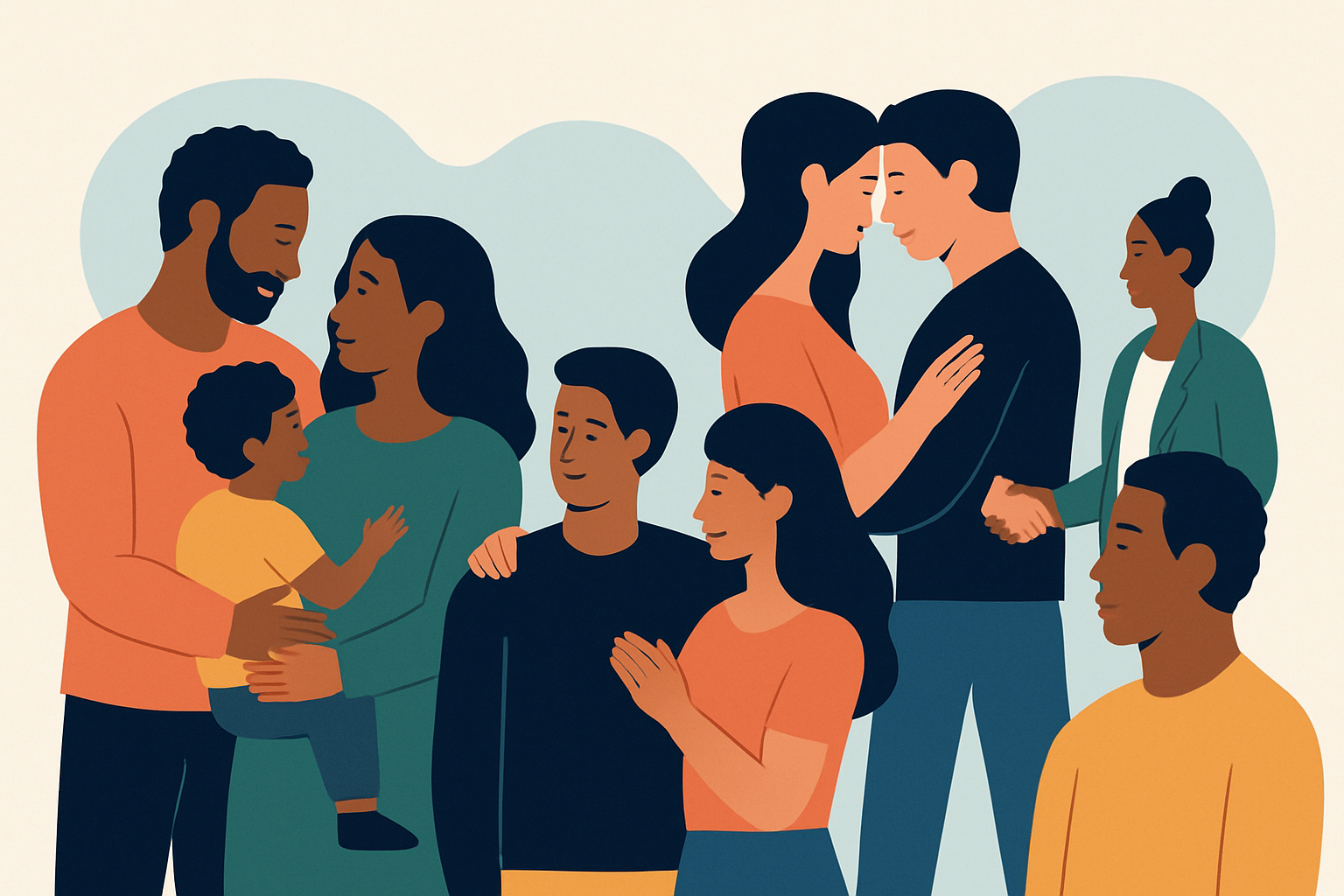 Visual representation showing various types of relationships that shape our lives