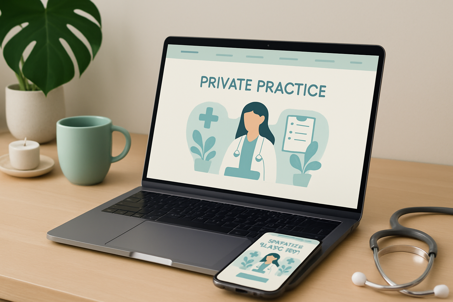 Example of a responsive, professional website showcasing services, contact info, and scheduling options for a private practice