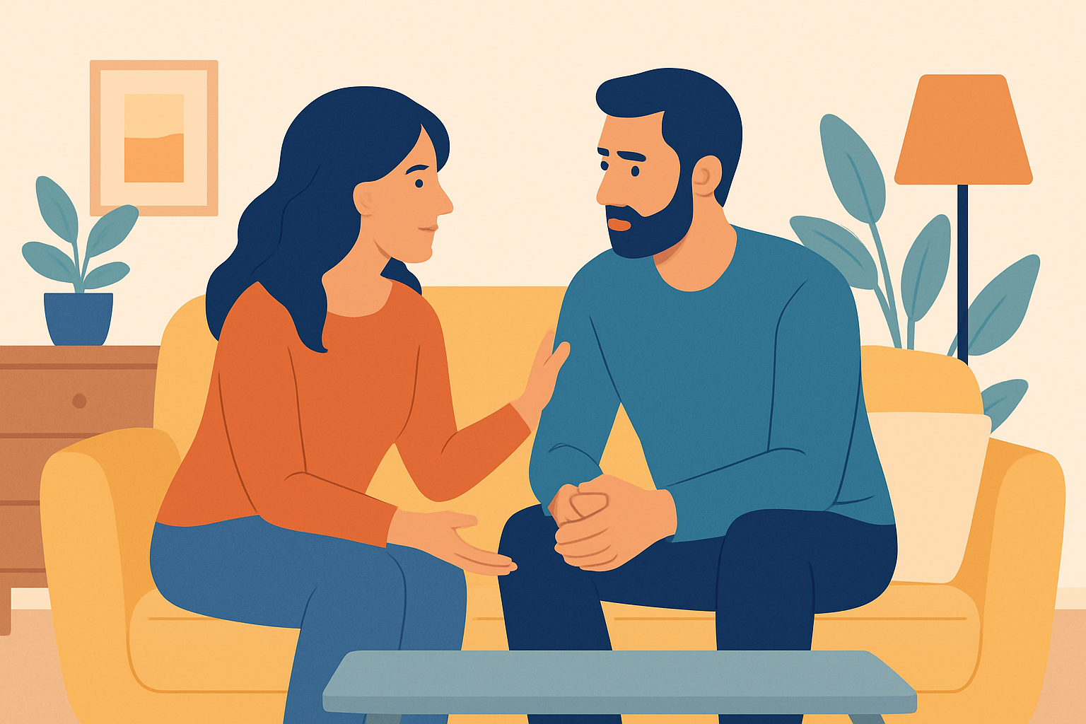 Couple engaging in honest communication to rebuild trust in their relationship