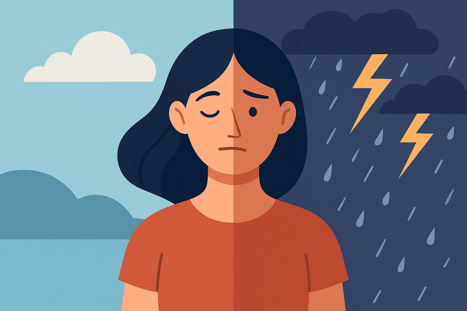 Visual representation of the emotional highs and lows experienced by individuals living with BPD.
