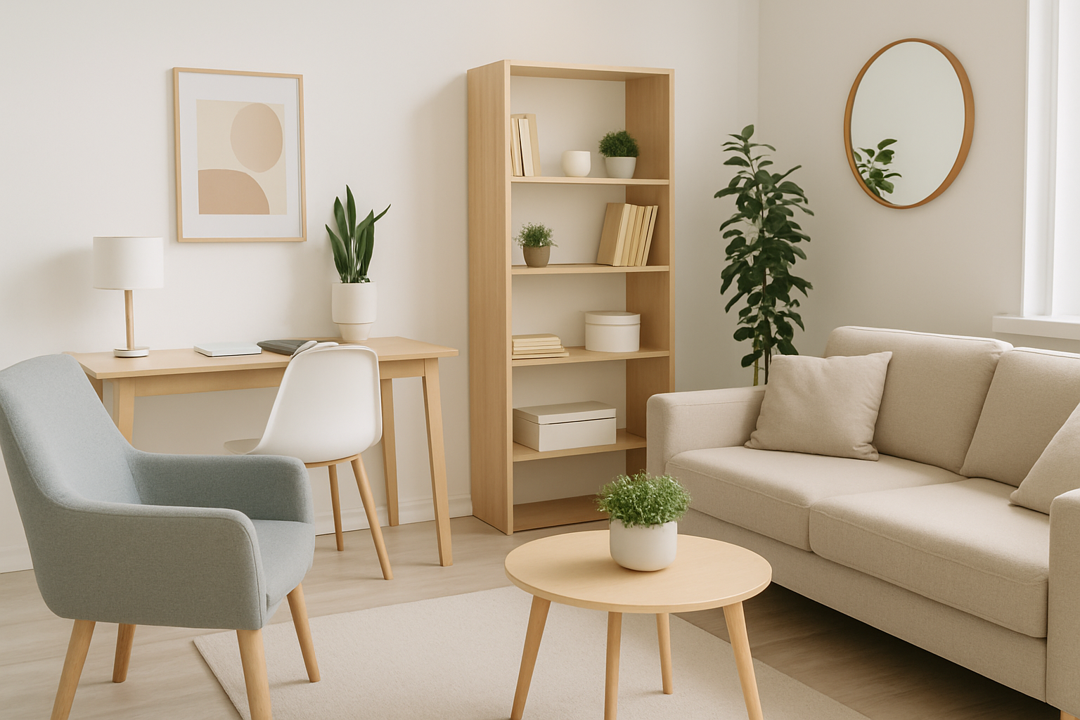 A professional therapy office showcasing clear branding and inviting environment that attracts clients and referrals.
